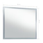 Miroir mural à LED pour salle de bains 80x60 cm – Image 6