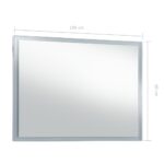 Miroir mural à LED pour salle de bains 100x60 cm – Image 6