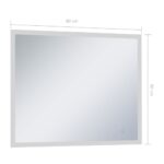 Miroir mural à LED de salle de bain et capteur tactile 80x60 cm – Image 6
