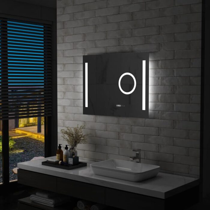 VXL8719883554259_m_en_hd_1.jpg Miroir mural à LED de salle de bain et capteur tactile 80x60 cm – Image 1