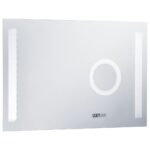 Miroir mural à LED de salle de bain et capteur tactile 100x60cm – Image 2