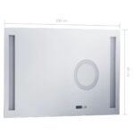 Miroir mural à LED de salle de bain et capteur tactile 100x60cm – Image 6