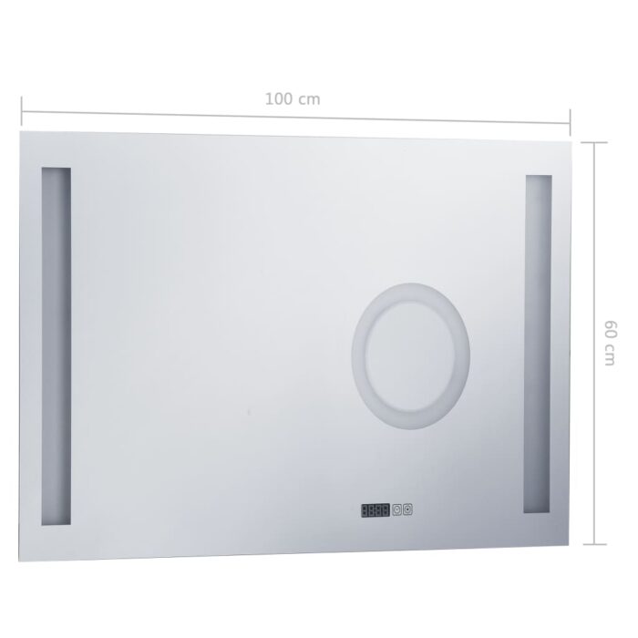Miroir mural à LED de salle de bain et capteur tactile 100x60cm – Image 6