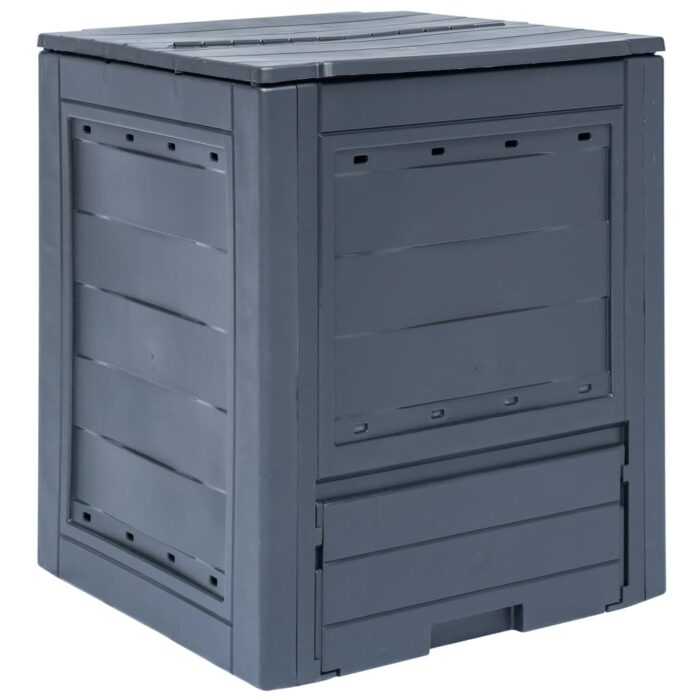 Bac à compost de jardin Gris 60x60x73 cm 260 L – Image 1