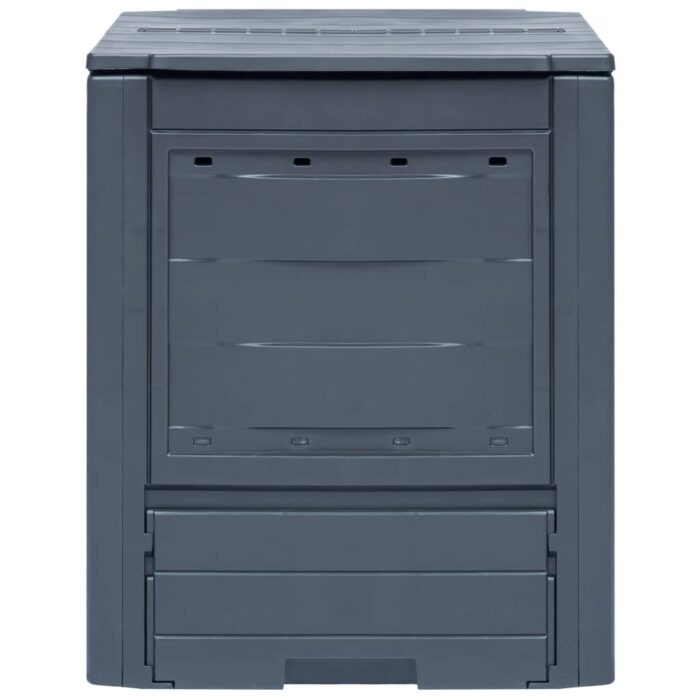 Bac à compost de jardin Gris 60x60x73 cm 260 L – Image 2