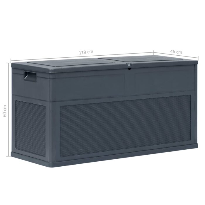 Boîte de rangement de jardin 320 L Anthracite – Image 8