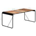 Table à manger 180x90x76 cm Bois de récupération massif – Image 7