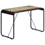 Table de salle à manger 118x60x76cm Bois de récupération massif – Image 10