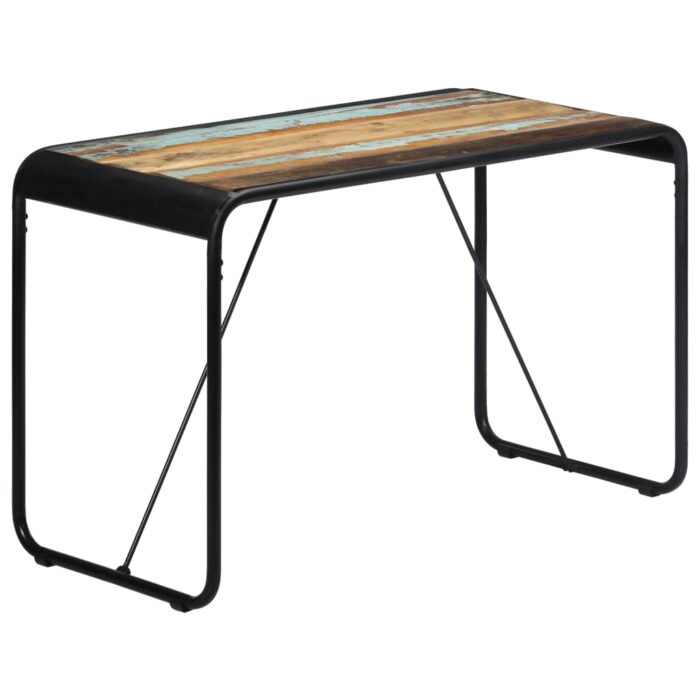 Table de salle à manger 118x60x76cm Bois de récupération massif – Image 10