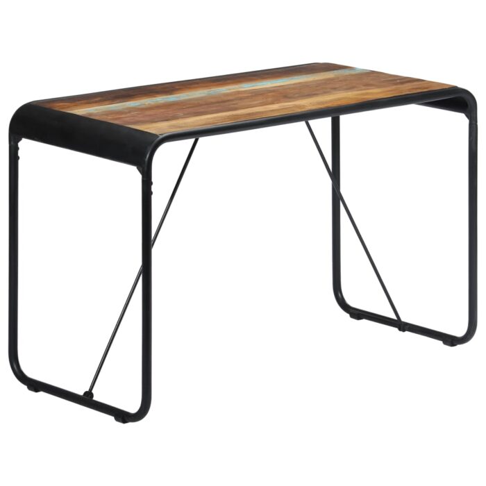 Table de salle à manger 118x60x76cm Bois de récupération massif – Image 11
