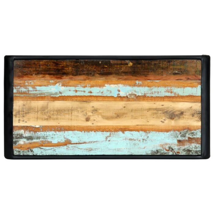 Table de salle à manger 118x60x76cm Bois de récupération massif – Image 3