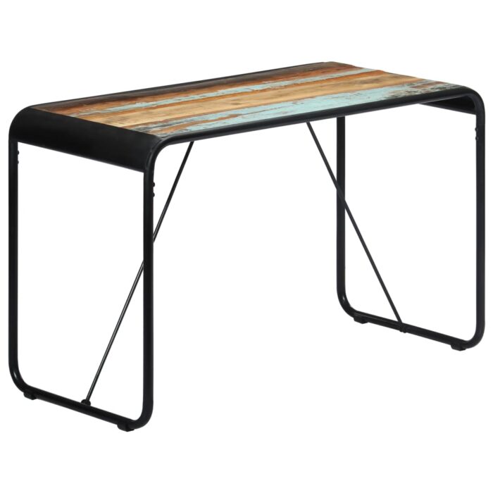Table de salle à manger 118x60x76cm Bois de récupération massif – Image 9