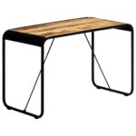 Table à manger 118x60x76 cm Bois de manguier massif brut – Image 10