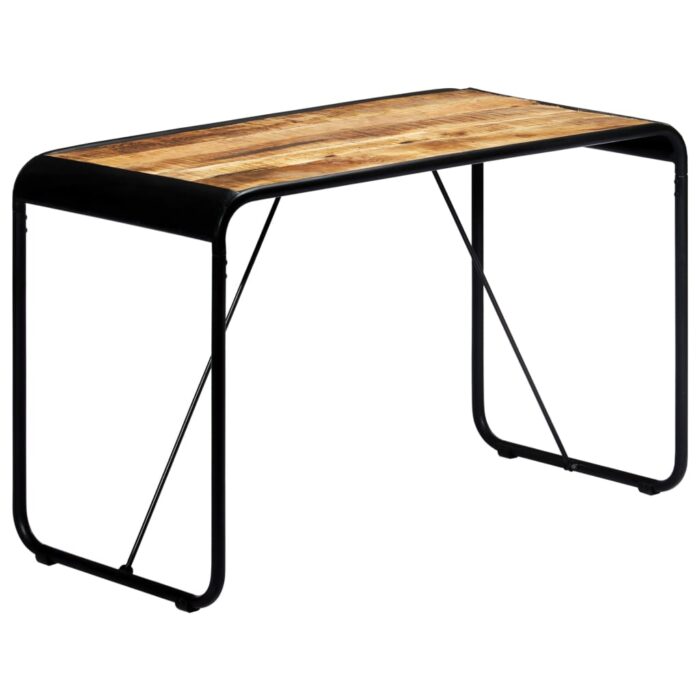Table à manger 118x60x76 cm Bois de manguier massif brut – Image 10