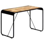 Table à manger 118x60x76 cm Bois de manguier massif brut – Image 8