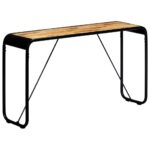 Table console 140 x 35 x 76 cm Bois de manguier massif brut