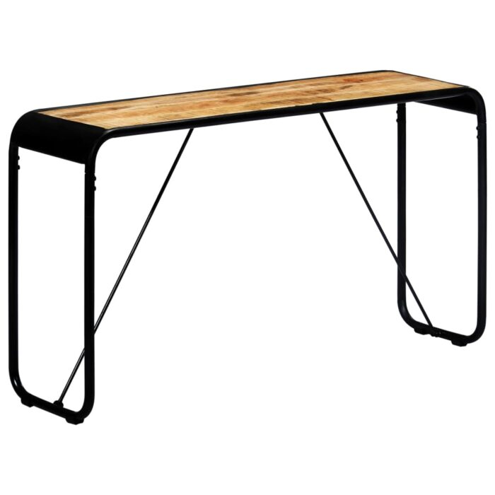Table console 140 x 35 x 76 cm Bois de manguier massif brut – Image 1