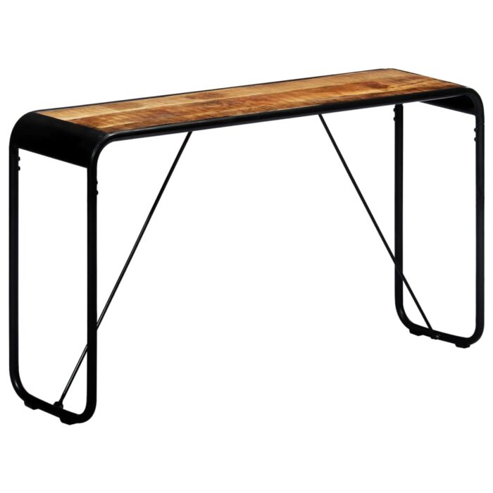 Table console 140 x 35 x 76 cm Bois de manguier massif brut – Image 8