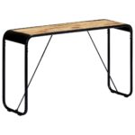 Table console 140 x 35 x 76 cm Bois de manguier massif brut – Image 9