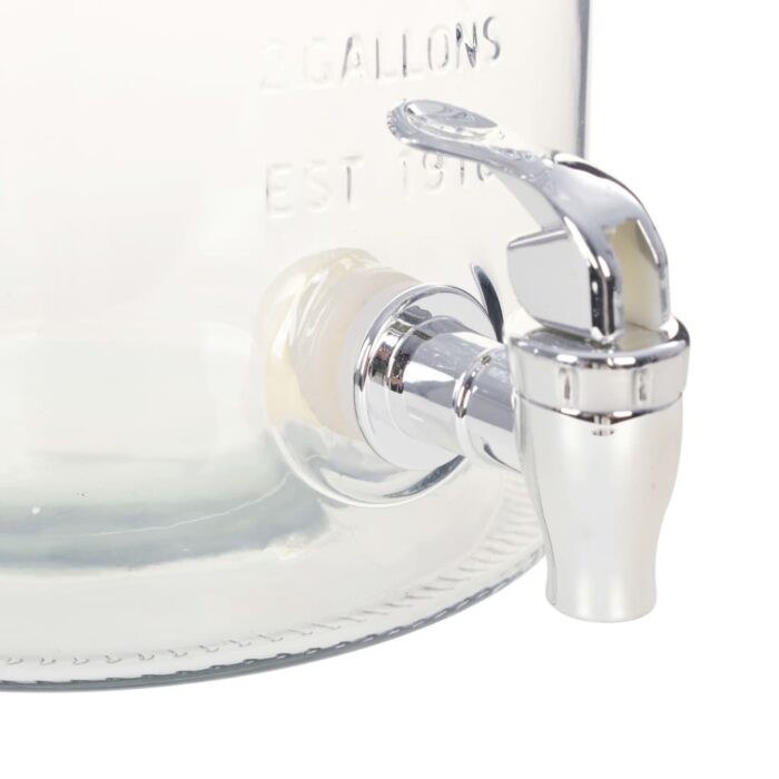 Distributeur d'eau XXL avec robinet Transparent 8 L Verre – Image 2