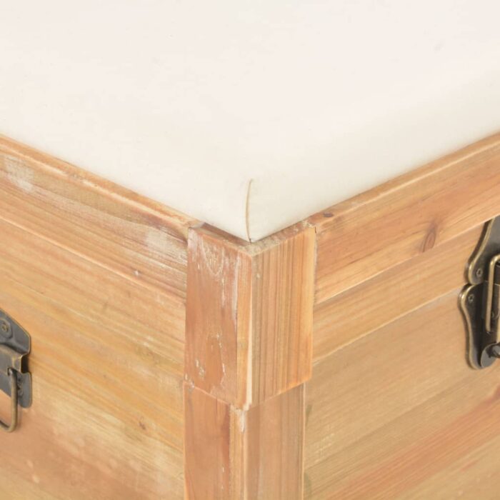 Coffre de rangement avec coussin 80x40x40 cm MDF – Image 8