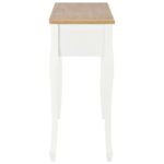 Table de console et coiffeuse avec 3 tiroirs Blanc – Image 3