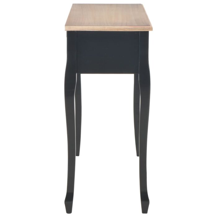 Table de console et coiffeuse avec 3 tiroirs Noir – Image 3