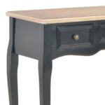 Table de console et coiffeuse avec 3 tiroirs Noir – Image 5