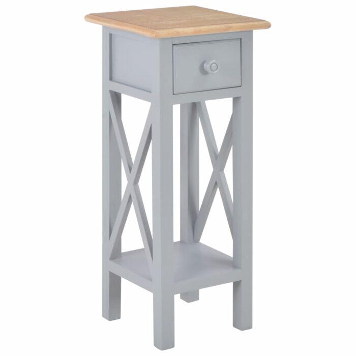 VXL8719883559063_a_en_hd_1.jpg Table d'appoint Gris 27 x 27 x 65,5 cm Bois – Image 1