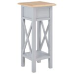 Table d'appoint Gris 27 x 27 x 65,5 cm Bois – Image 4