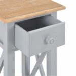 Table d'appoint Gris 27 x 27 x 65,5 cm Bois – Image 6