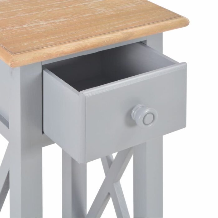 VXL8719883559063_g_en_hd_6.jpg Table d'appoint Gris 27 x 27 x 65,5 cm Bois – Image 6