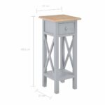 Table d'appoint Gris 27 x 27 x 65,5 cm Bois – Image 7