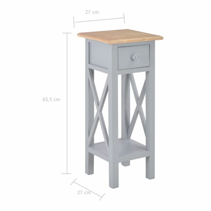 VXL8719883559063_g_en_hd_7.jpg Table d'appoint Gris 27 x 27 x 65,5 cm Bois – Image 7