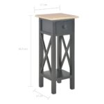 Table d'appoint Noir 27 x 27 x 65,5 cm Bois – Image 7