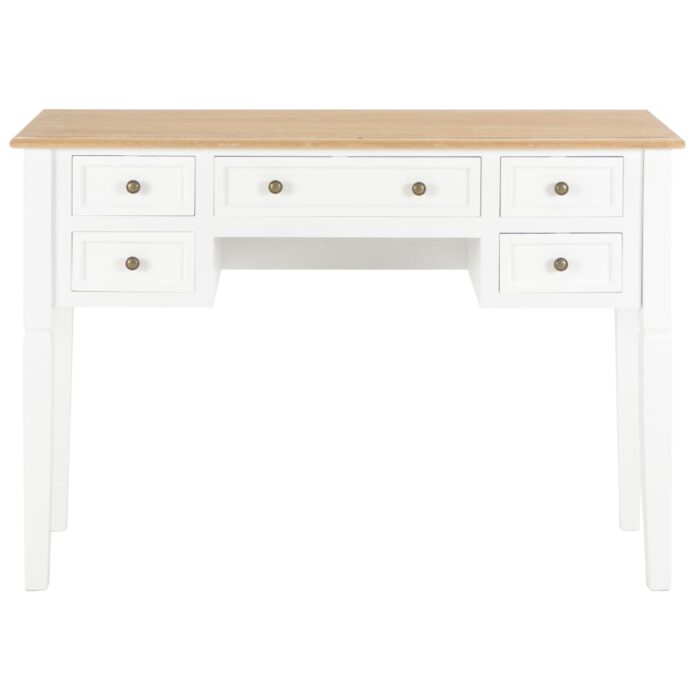 Bureau Blanc 109,5 x 45 x 77,5 cm Bois – Image 2