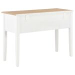 Bureau Blanc 109,5 x 45 x 77,5 cm Bois – Image 3