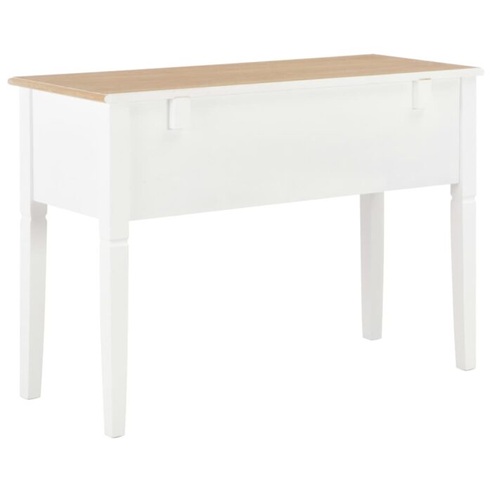 Bureau Blanc 109,5 x 45 x 77,5 cm Bois – Image 3