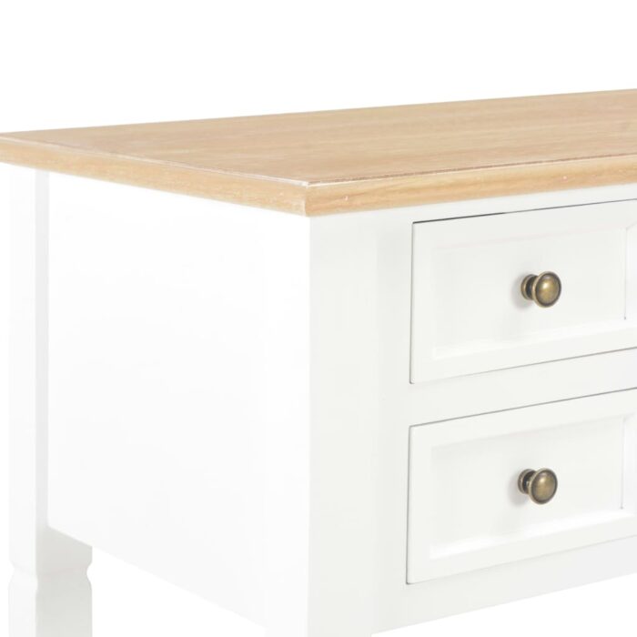 Bureau Blanc 109,5 x 45 x 77,5 cm Bois – Image 5