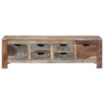 Table basse Gris 100x50x30 cm Bois massif – Image 3