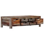 Table basse Gris 100x50x30 cm Bois massif – Image 4