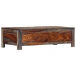 Table basse Gris 100x50x30 cm Bois massif – Image 5