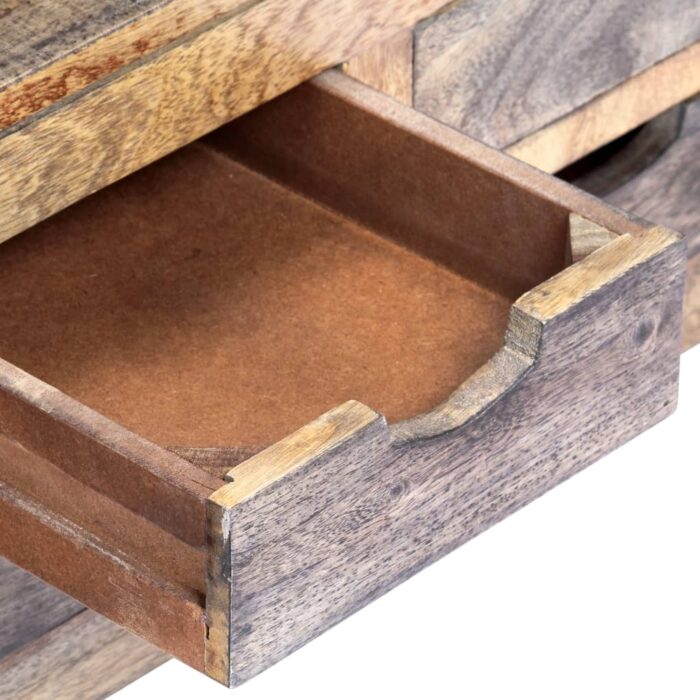 Table basse Gris 100x50x30 cm Bois massif – Image 6