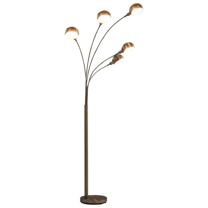 Lampadaire 200 cm 5 x E14 Argenté – Image 1