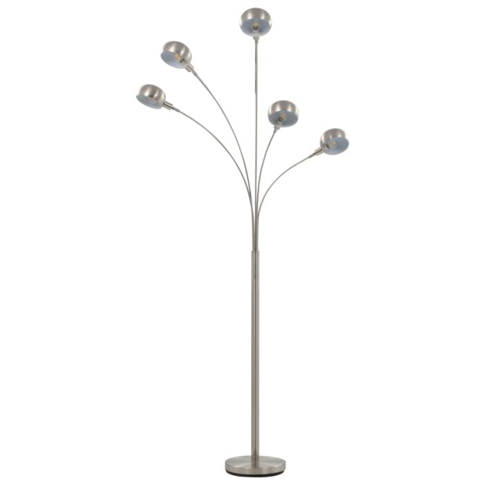 Lampadaire 200 cm 5 x E14 Argenté – Image 2