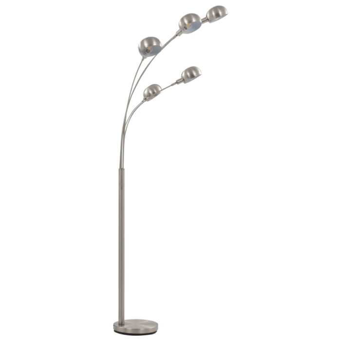 Lampadaire 200 cm 5 x E14 Argenté – Image 3