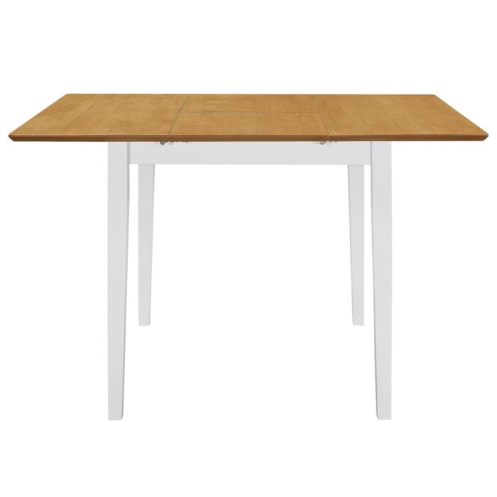 Table à manger extensible Blanc (80-120)x80x74 cm MDF – Image 3