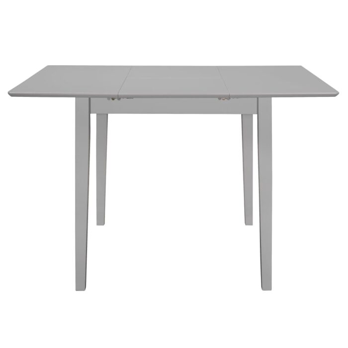 Table à dîner extensible Gris (80-120) x 80 x 74 cm MDF – Image 3