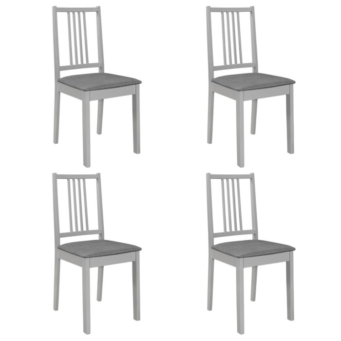 VXL8719883562865_a_en_hd_1.jpg Chaises à manger avec coussins lot de 4 gris bois solide – Image 1