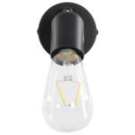 Projecteur 2 pcs avec ampoules à filament 2W Noir E27 – Image 5